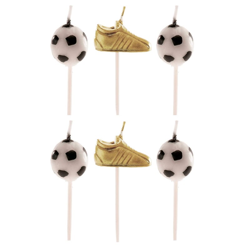 Dekora - Football Candles for Birthday Cake - Football and Golden Boot - Image 1